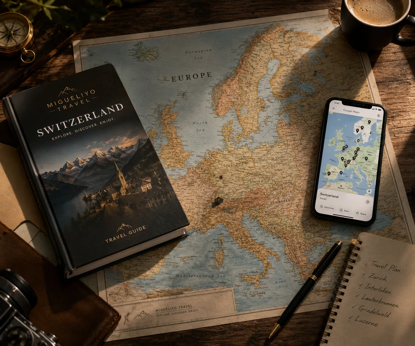 Migueliyo Travel Switzerland travel guide with interactive Google Maps route