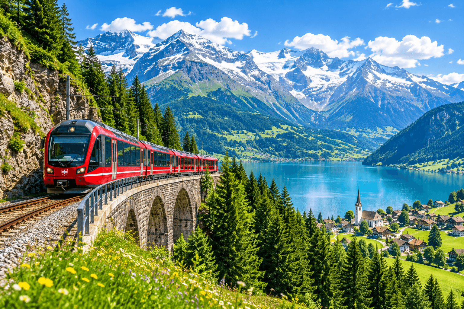 Scenic train routes in Switzerland – panoramic Swiss train journey