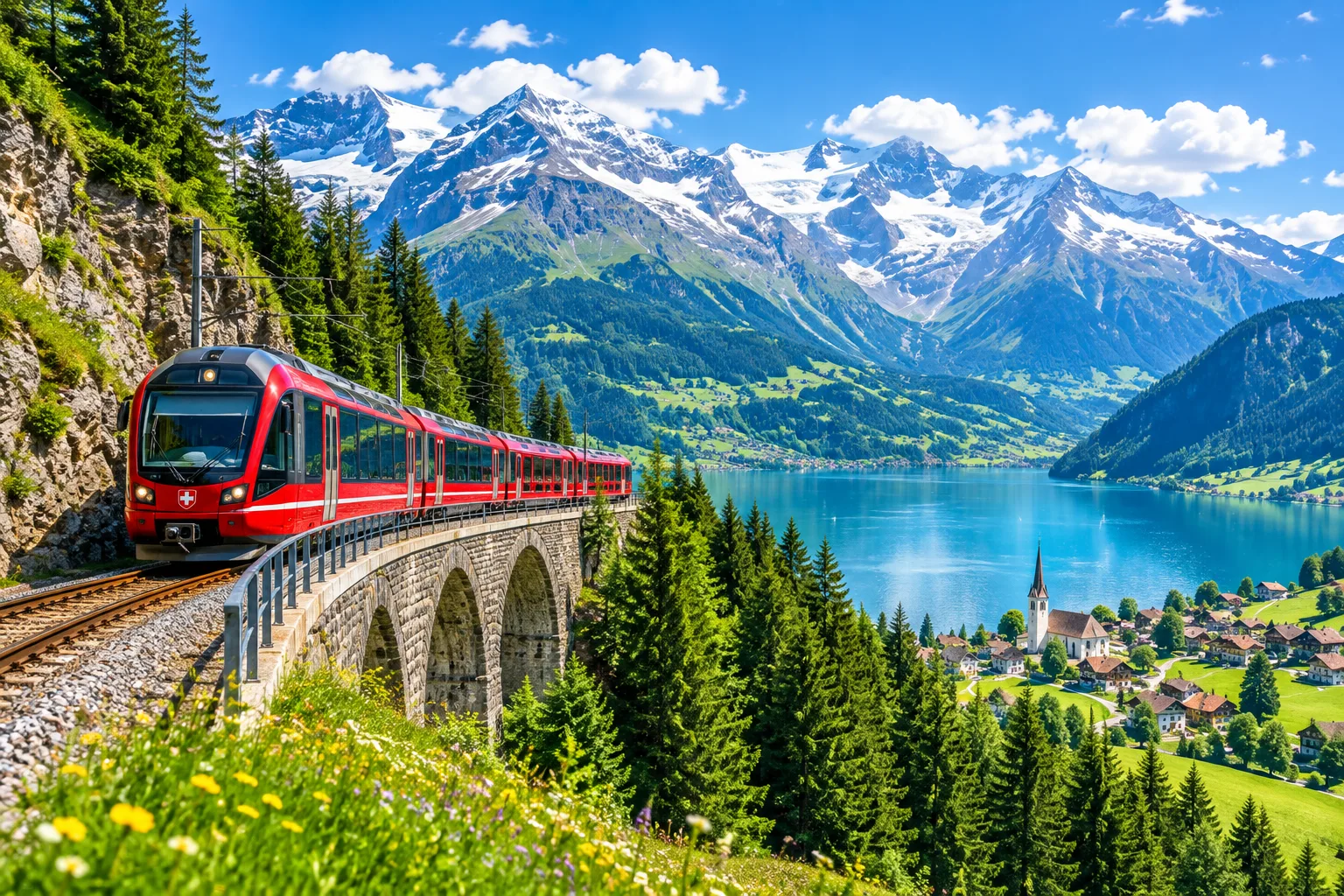Scenic train routes in Switzerland – panoramic Swiss train journey
