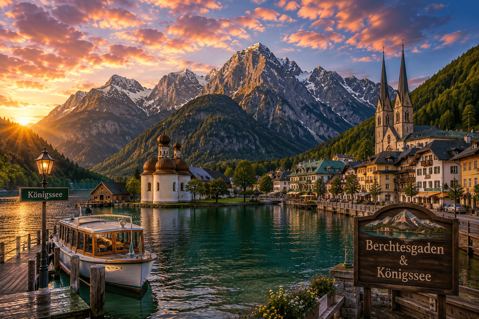 Berchtesgaden and Königssee Germany Bavarian Alps lake landscape
