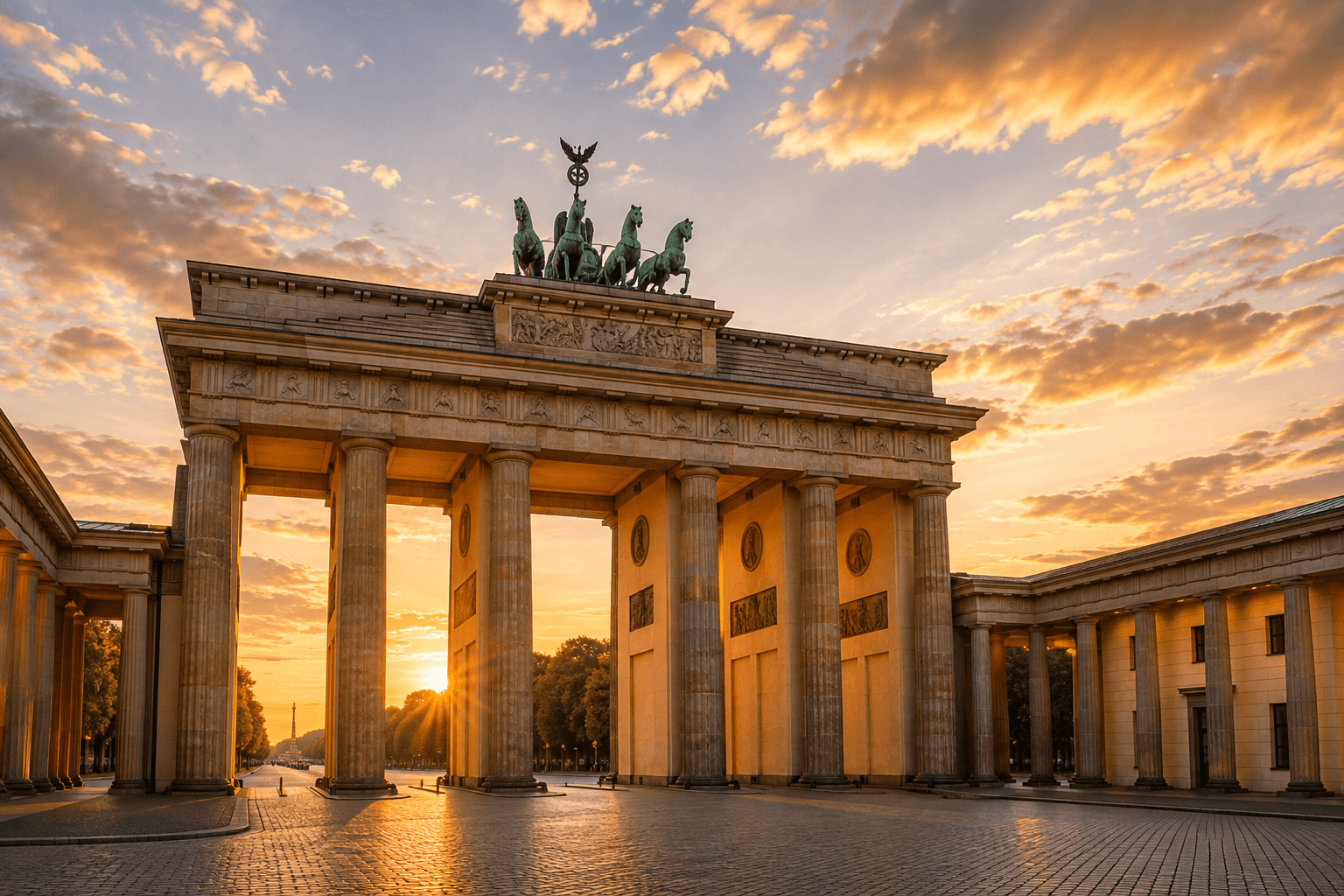 Berlin Germany Brandenburg Gate at sunset Berlin Germany Brandenburg Gate at sunset