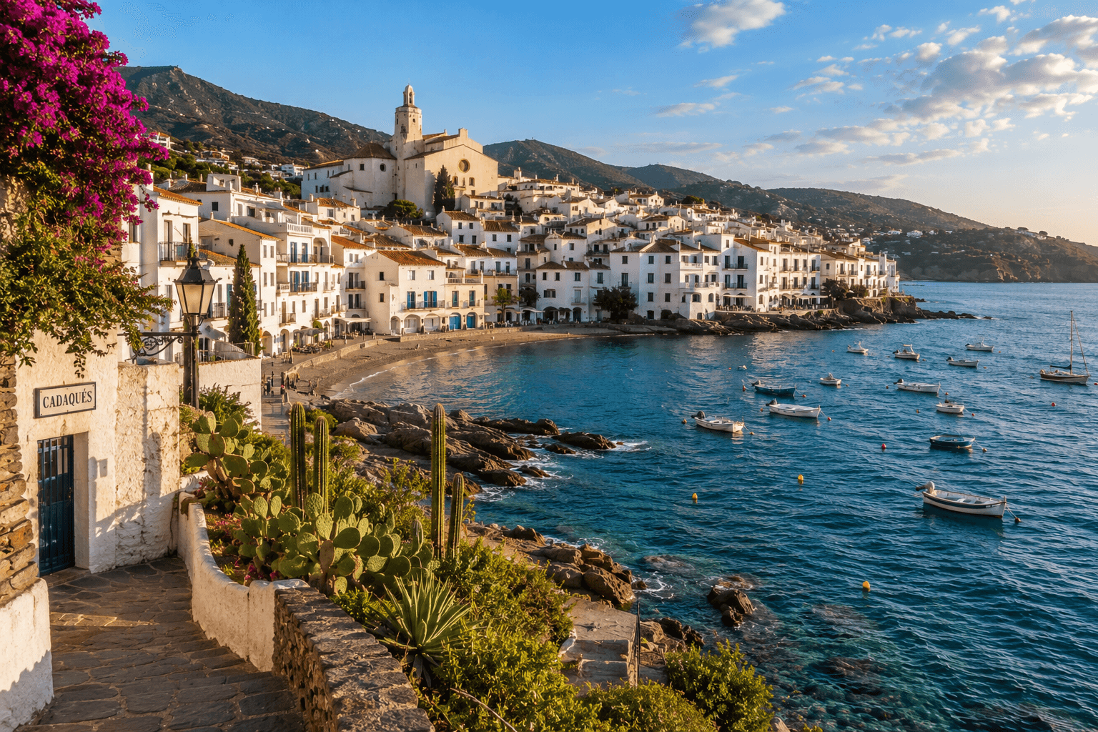 Cadaques Spain travel destination featuring whitewashed village and Mediterranean bay