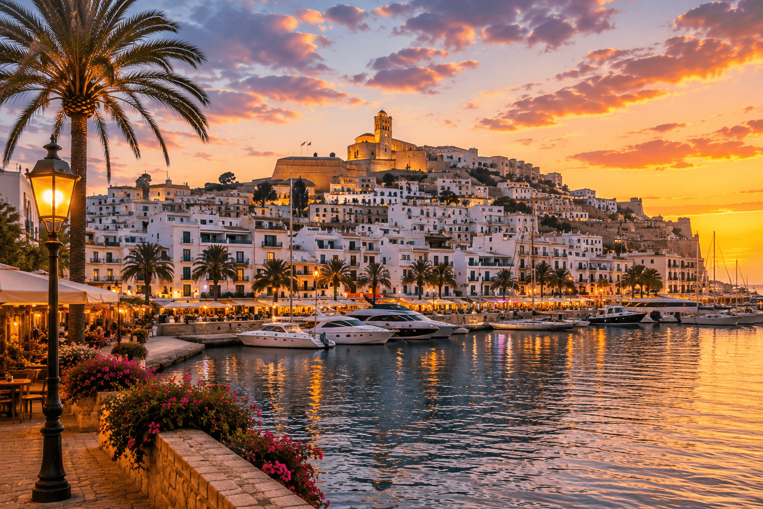 Ibiza Spain travel destination featuring whitewashed old town and Mediterranean coast