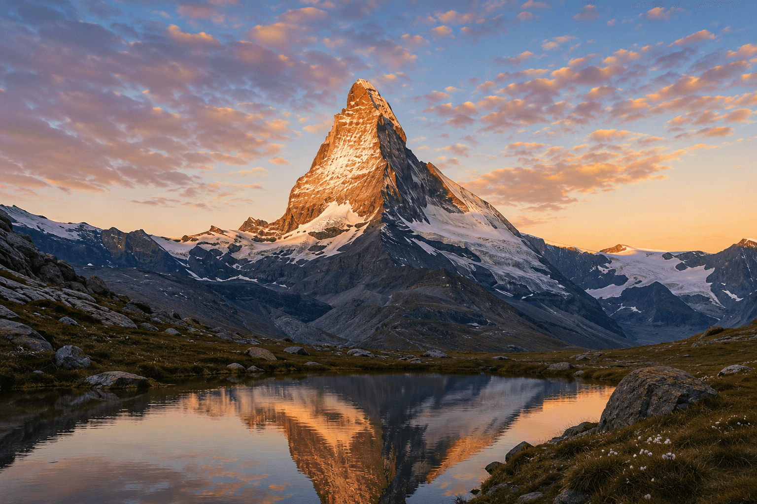 Matterhorn mountain in the Swiss Alps, Switzerland